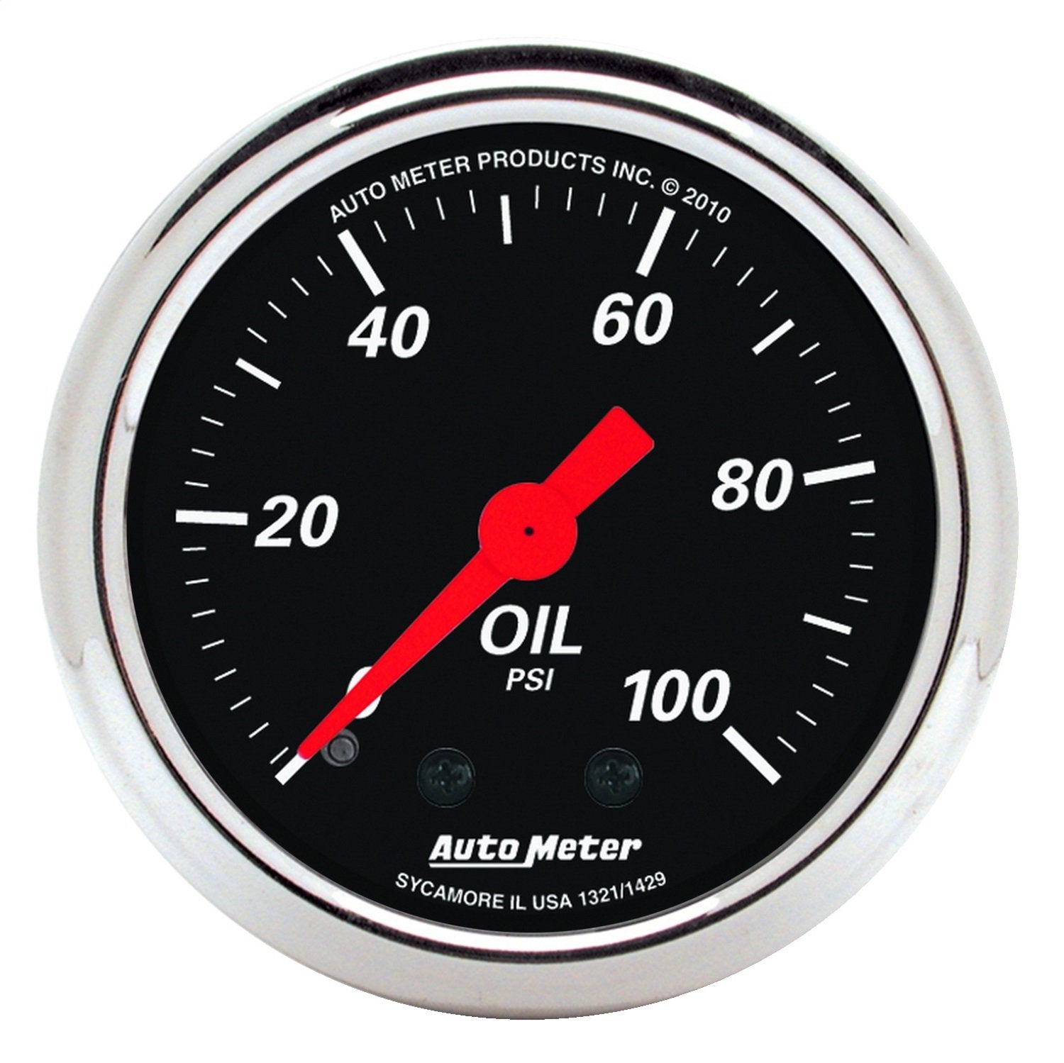 Auto Meter Mechanical Oil Pressure Gauge 1429 Designer Black,2.3125 in.