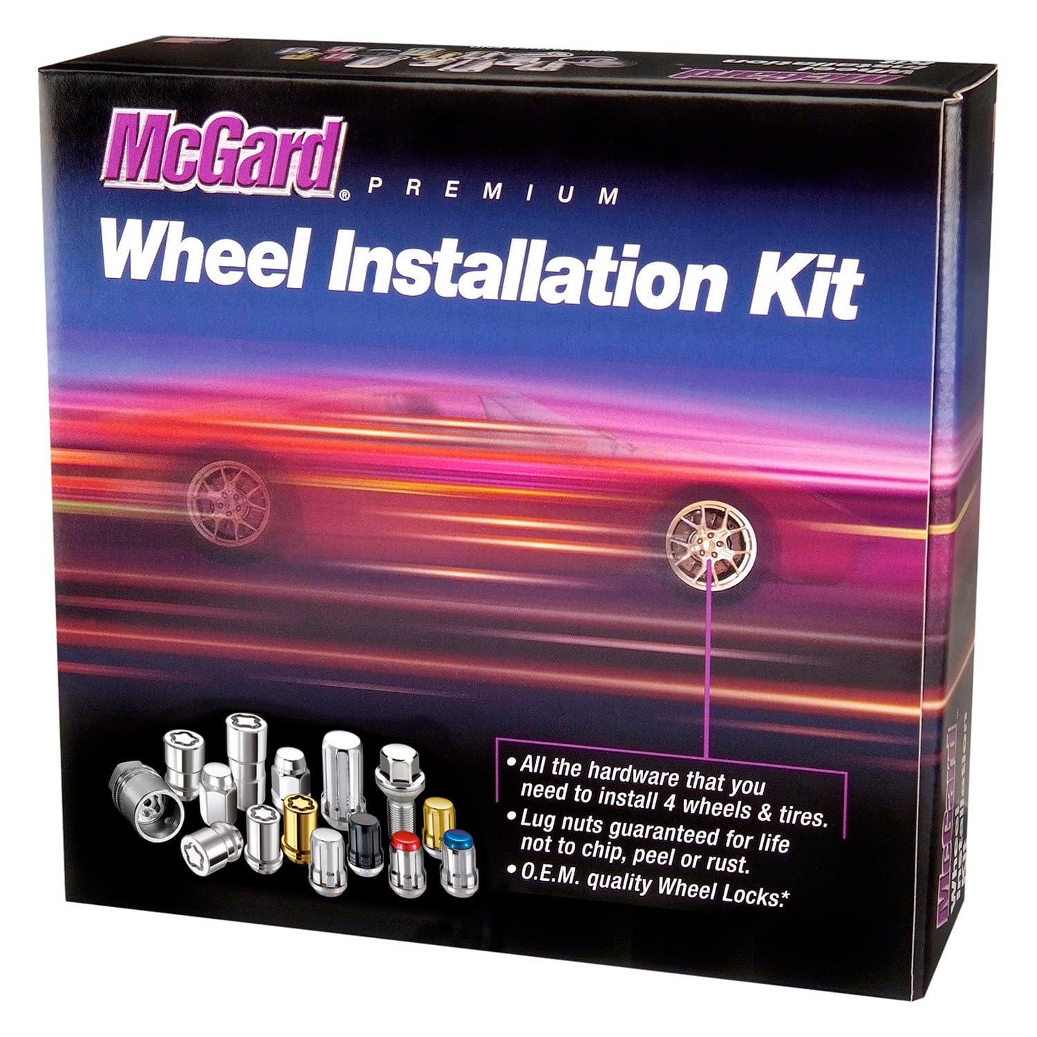 SplineDrive McGard 65457GD Chrome/Gold Wheel Installation Kit (M12 x 1.5 Thread Size) - for 4 Lug Wheels