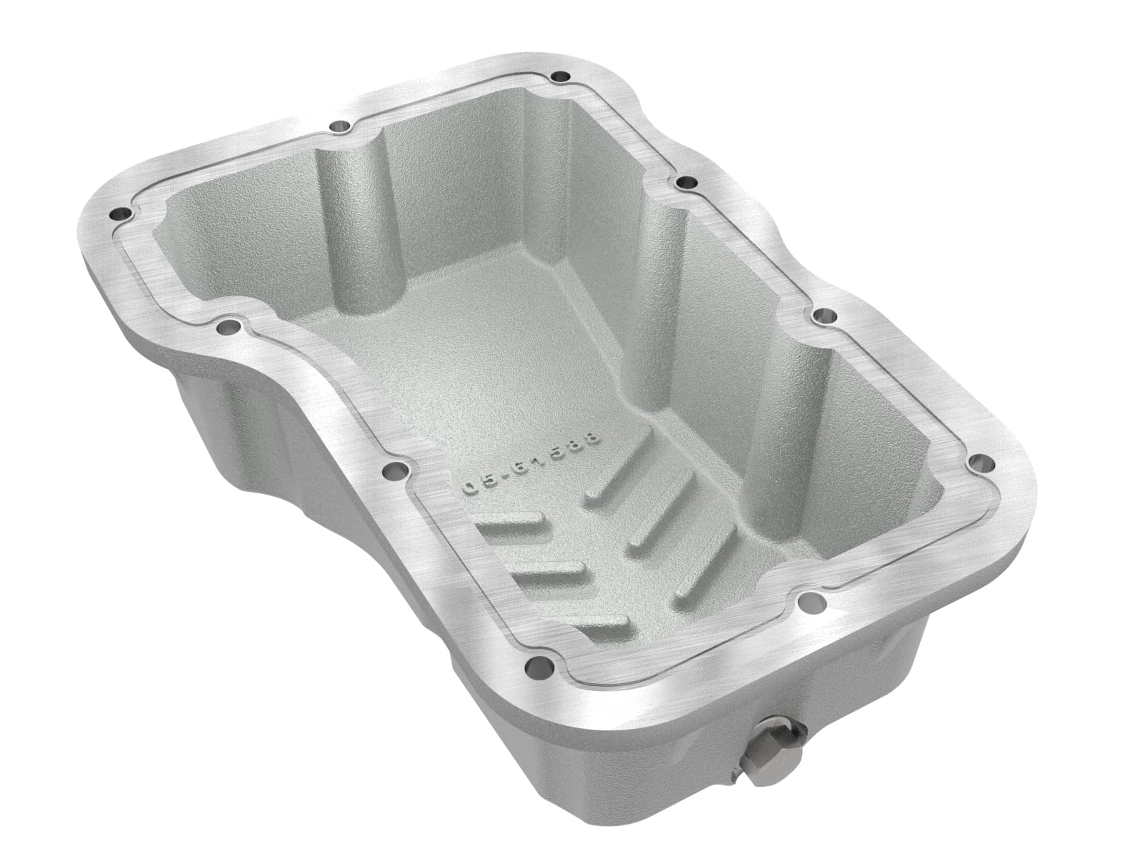 aFe Power Transmission Pan Street Series Raw w/Machined Fins Fit Jeep Wrangler (JL) 18-25 L4-2.0L (t) 46-71400A