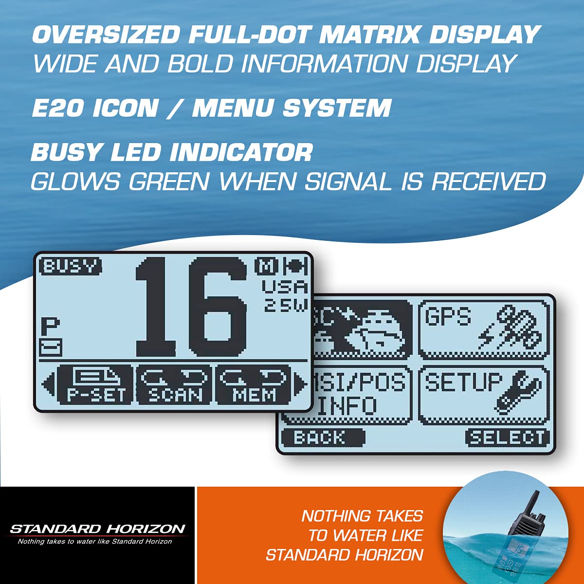 GX1800G Standard Horizon Fixed Mount VHF w/GPS - Black