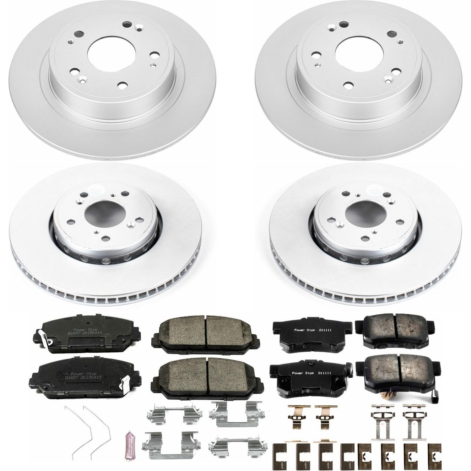 Power Stop Z17 CRK7283 Front and Rear Evolution Geomet Coated Brake Kit For Acura ILX 2016 [Model Specific]