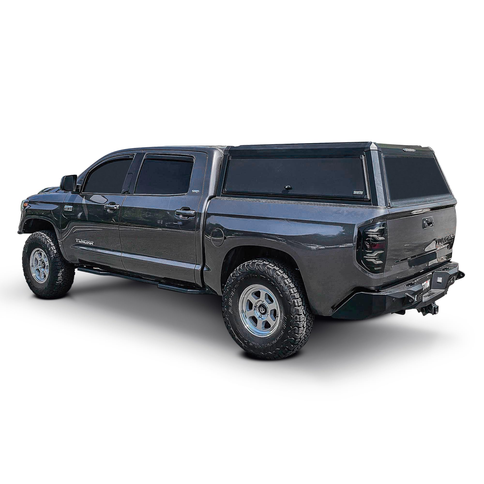 EXP Truck Cap Westin 16-13255 with Solid Front Glass fits 2007-2021 Tundra 5'5" Bed Matte Black