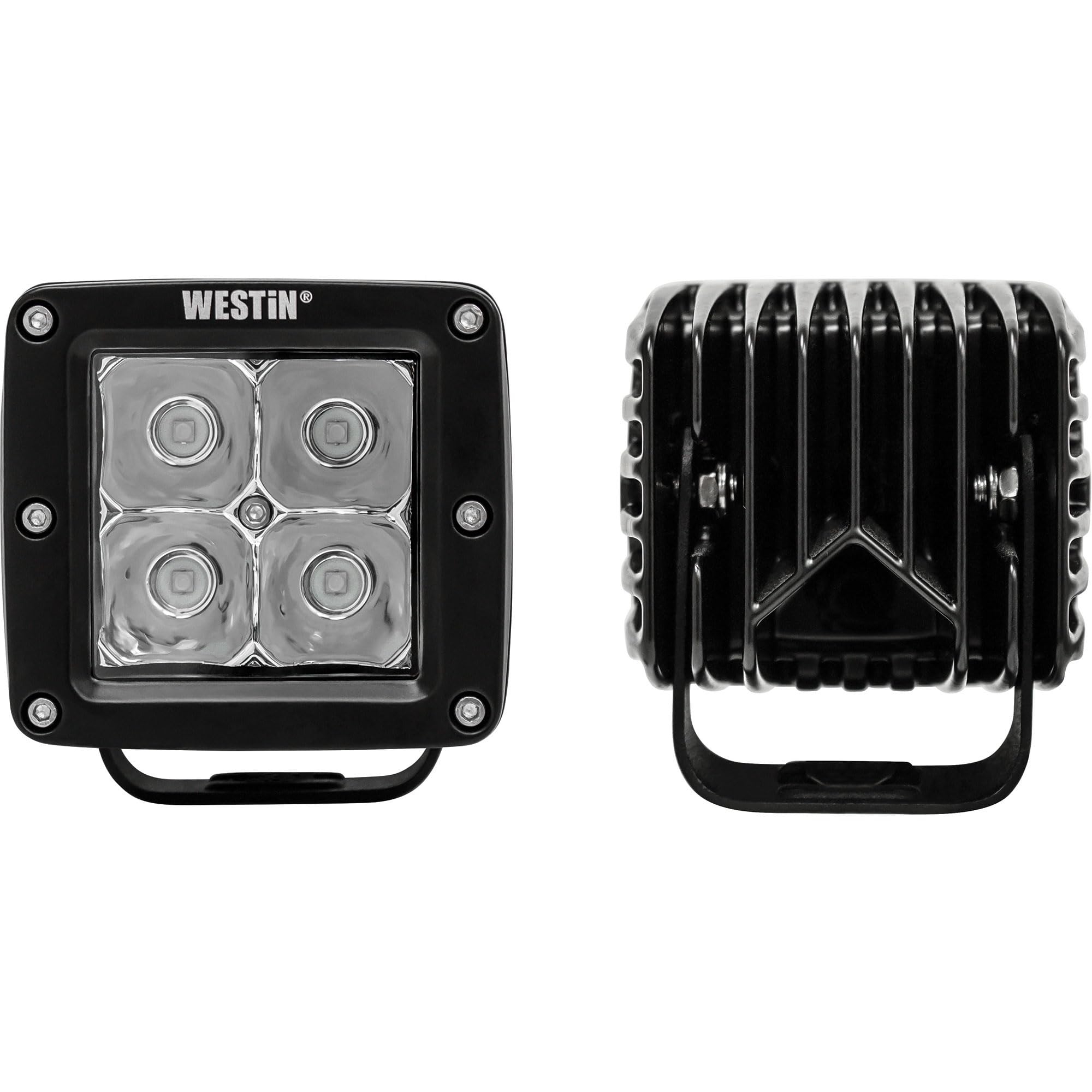 HyperQ LED Auxiliary Lights Westin 09-12200A-PR Spot Beam 3.2x3 in. 5W (Set of 2)