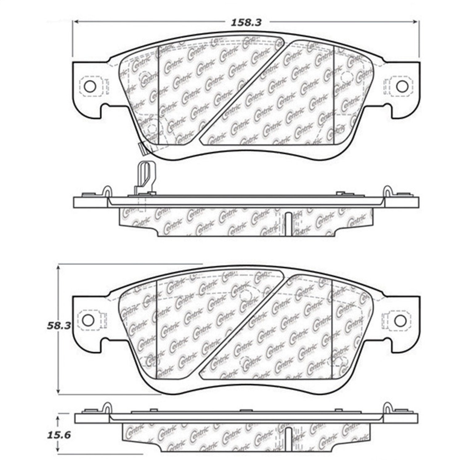 Front StopTech 308.12870 Brake Pads with Shims and Hardware Street