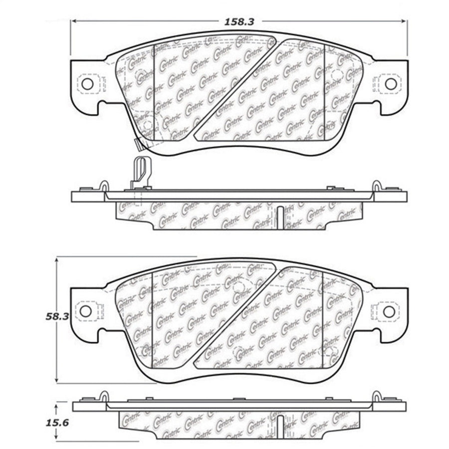 Front StopTech 308.12870 Brake Pads with Shims and Hardware Street