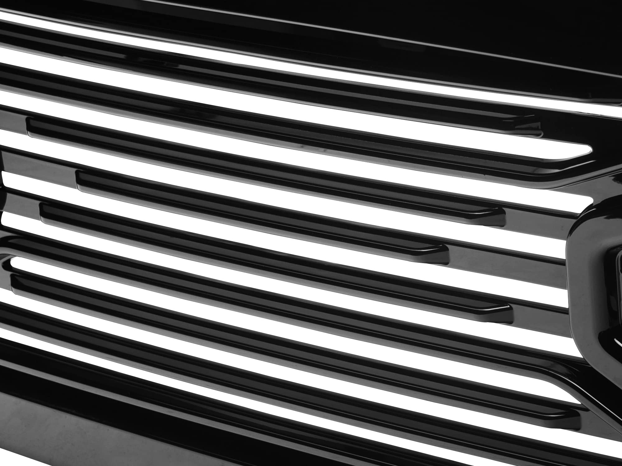 Big Horn Armordillo USA 7178397 Horizontal Front Hood Grille - Gloss Black Fits 2013-2018 Dodge Ram 1500
