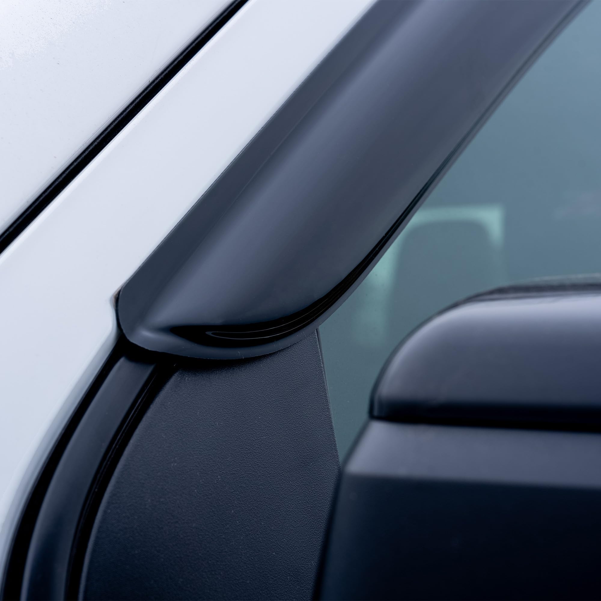 Tape On Rain Guards / Wind Deflectors Black Horse Off Road Compatible with 2019-2024 Silverado- Sierra 1500 Crew Cab|20-24 Silverado-Sierra 2500 HD/3500 HD Crew Cab Smoke 4 PCs - 140440