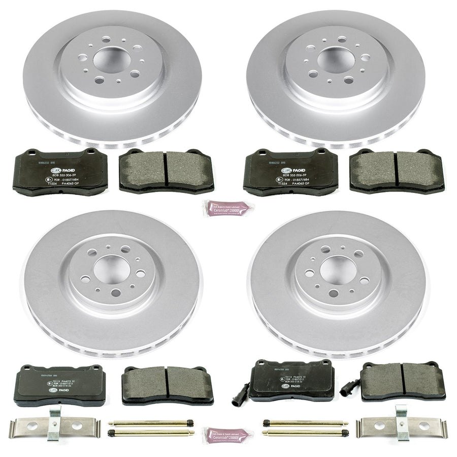 Power Stop ESK4316 Euro-Stop Brake Kit Front & Rear For Volvo V70 2004-2007 [Model Specific]