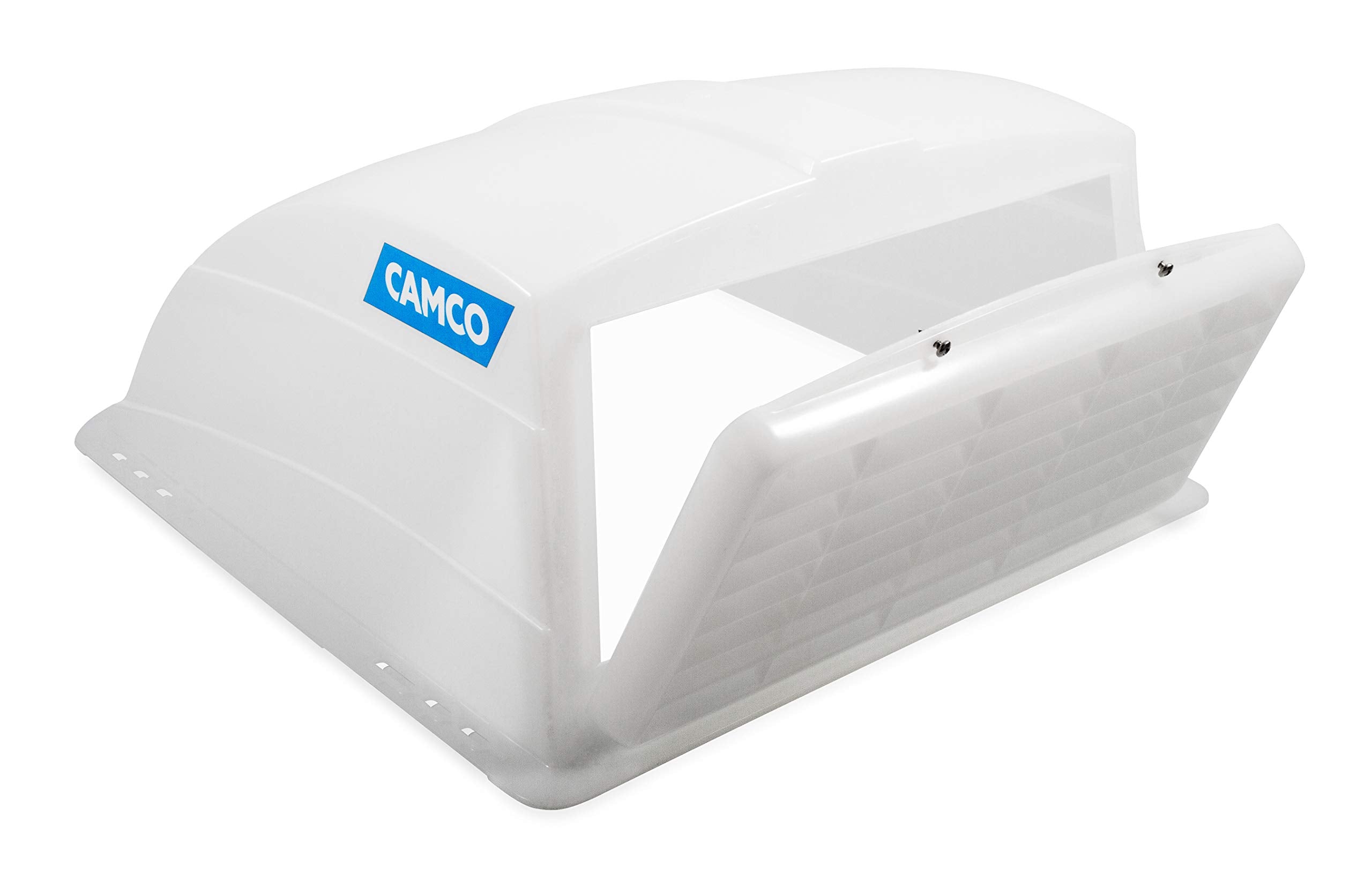 Camco Roof Vent Cover RV | High Flow Air Ventilation Allows Into Your RV, Rain or Shine | Easy Installation | Installation Hardware Included, White (40433)