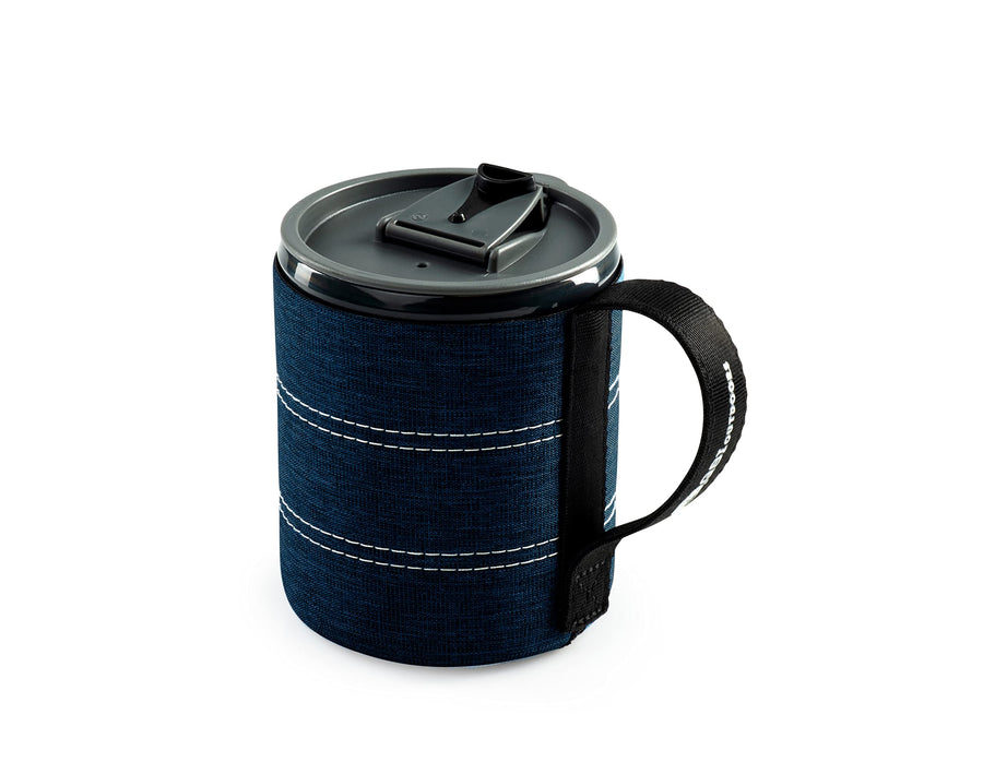 GSI Outdoors Neoprene Lightweight Backpacker Mug for Camping and Backpacking - 17 oz - Heathered Blue