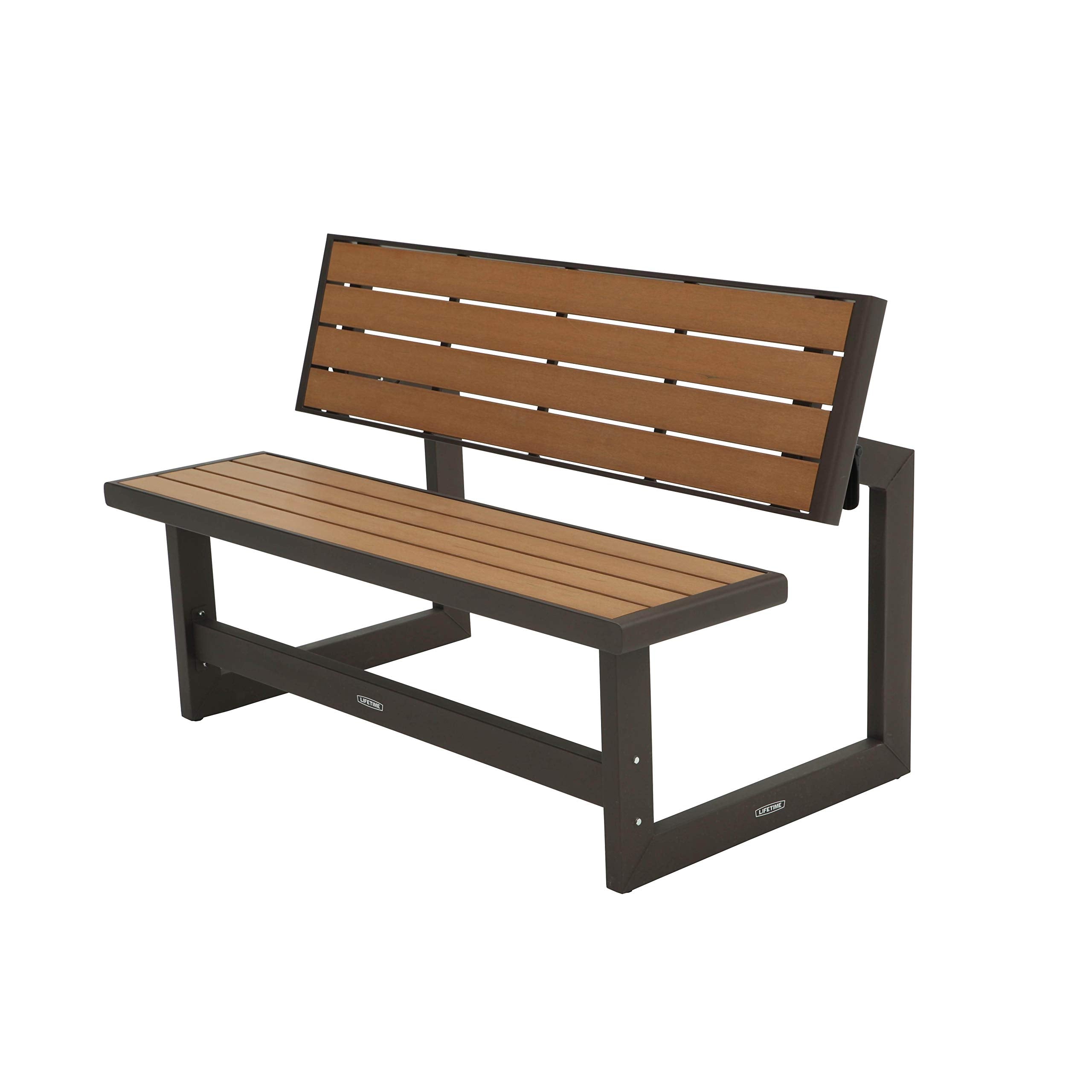 60054 LIFETIME Convertible Bench / Table, Faux Wood Construction
