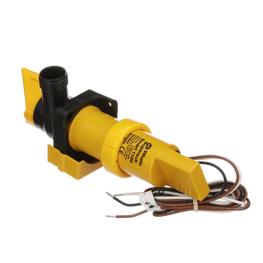 Whale Supersub Smart 1100 Electric Bilge Pump - for Fresh or Salt Water Use, 12V DC, 5 Amps, Open Flow Rate of 1050 GPH @ 27.2V DC, 16 AWG Wire, Hose Connections 1-Inch and 1 1/8-Inch