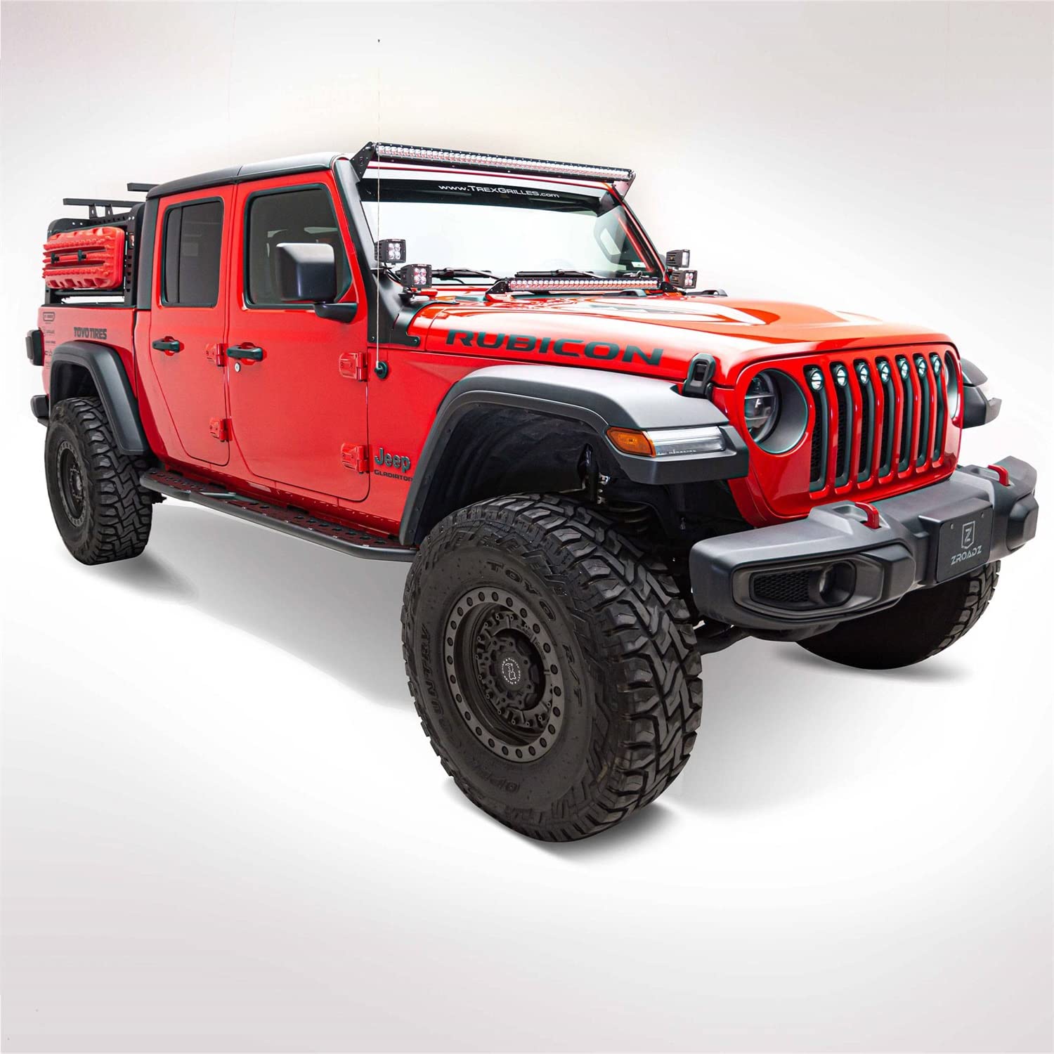 ZROADZ Side Step Slider Z744101 2019-2022 Jeep Gladiator Black