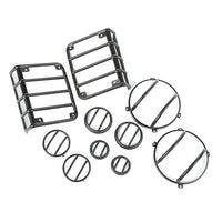 Euro Guard Kit, Rugged Ridge 10 Piece, Textured Black | 12496.31 | Fits 2007-2018 Jeep Wrangler JK