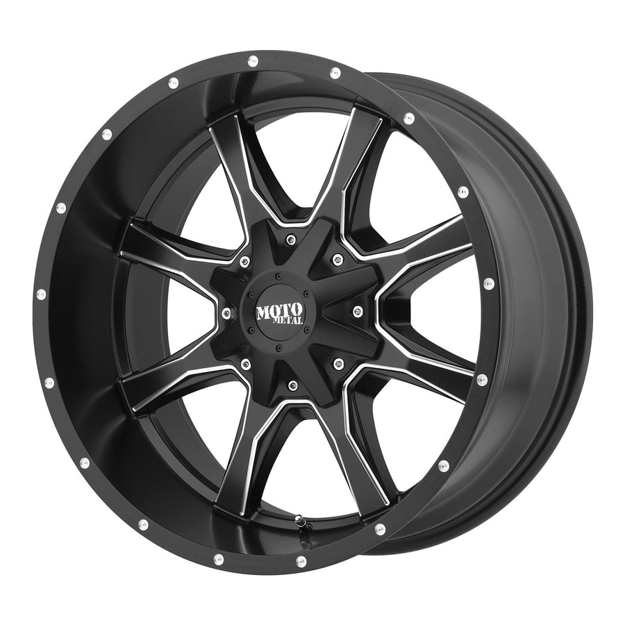 20" Inch Moto Metal 5x139.7/150 Rims MO970 20x9 +18mm Black Milled Wheels