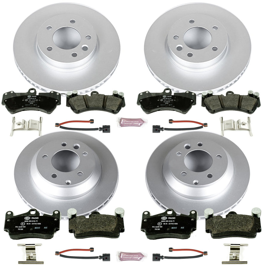 Power Stop ESK4495 Euro-Stop Brake Kit Front and Rear For Porsche Cayenne 2003-2006, Porsche Cayenne 2008-2010, Volkswagen Touareg 2004-2006 [Model Specific]