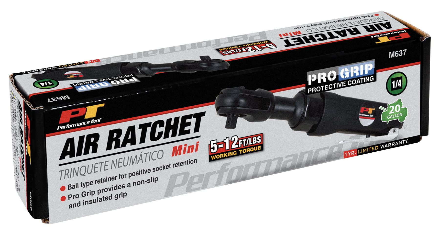 M637 Performance Tool 1/4-Inch Drive Air Ratchet