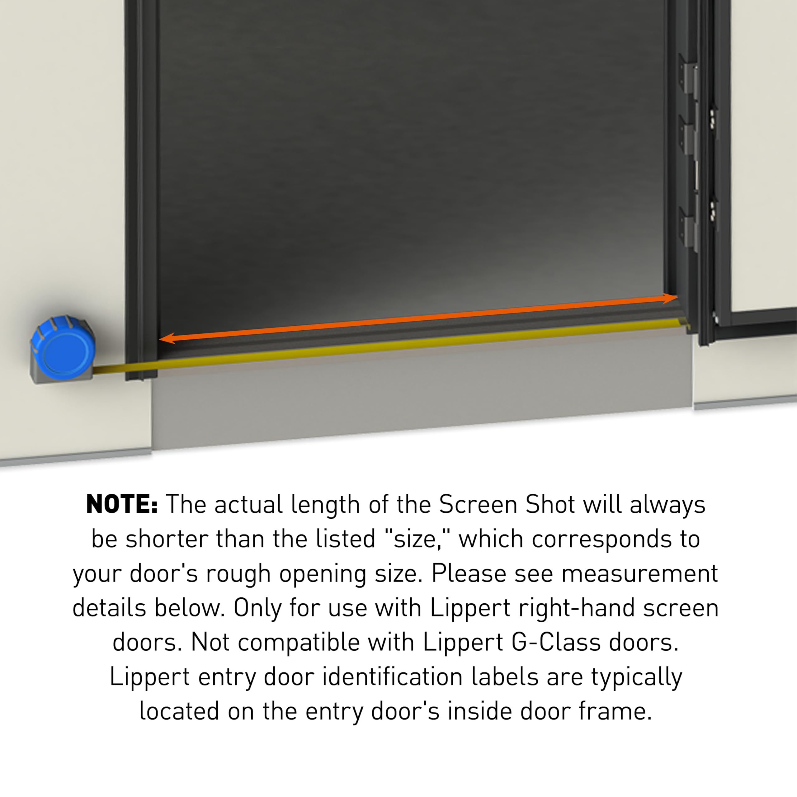 Lippert 22" Screen Shot Automatic RV Screen Door Closer for Pest Protection in 5th Wheels and Travel Trailers, Easy Installation - 730811