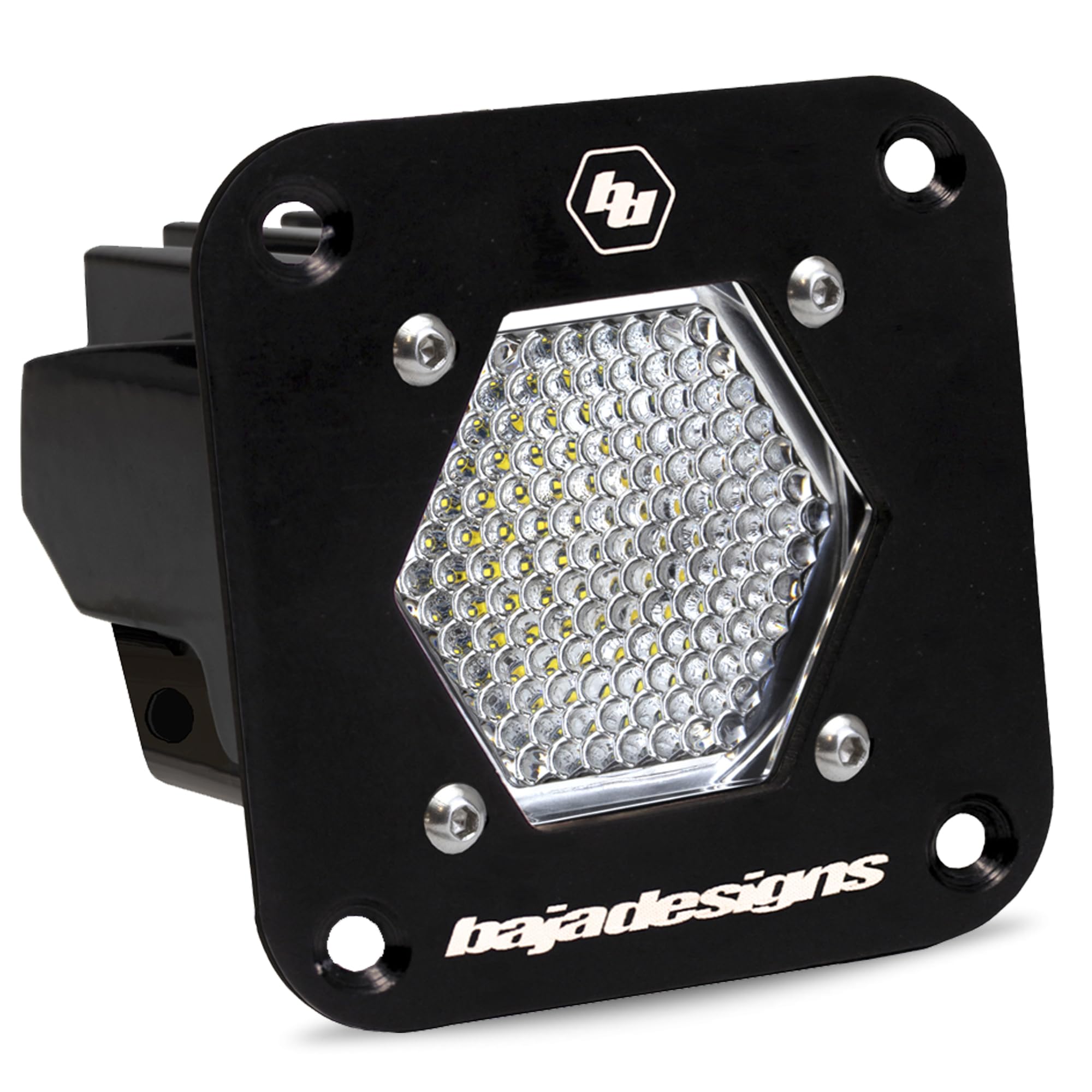 Baja Designs Flush Mount S1 Black LED Light Pod for Jeeps, Off Road 4x4, Trucks, UTV (Work/Scene; Clear)