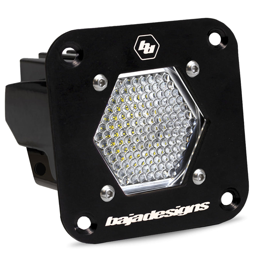 Baja Designs Flush Mount S1 Black LED Light Pod for Jeeps, Off Road 4x4, Trucks, UTV (Work/Scene; Clear)