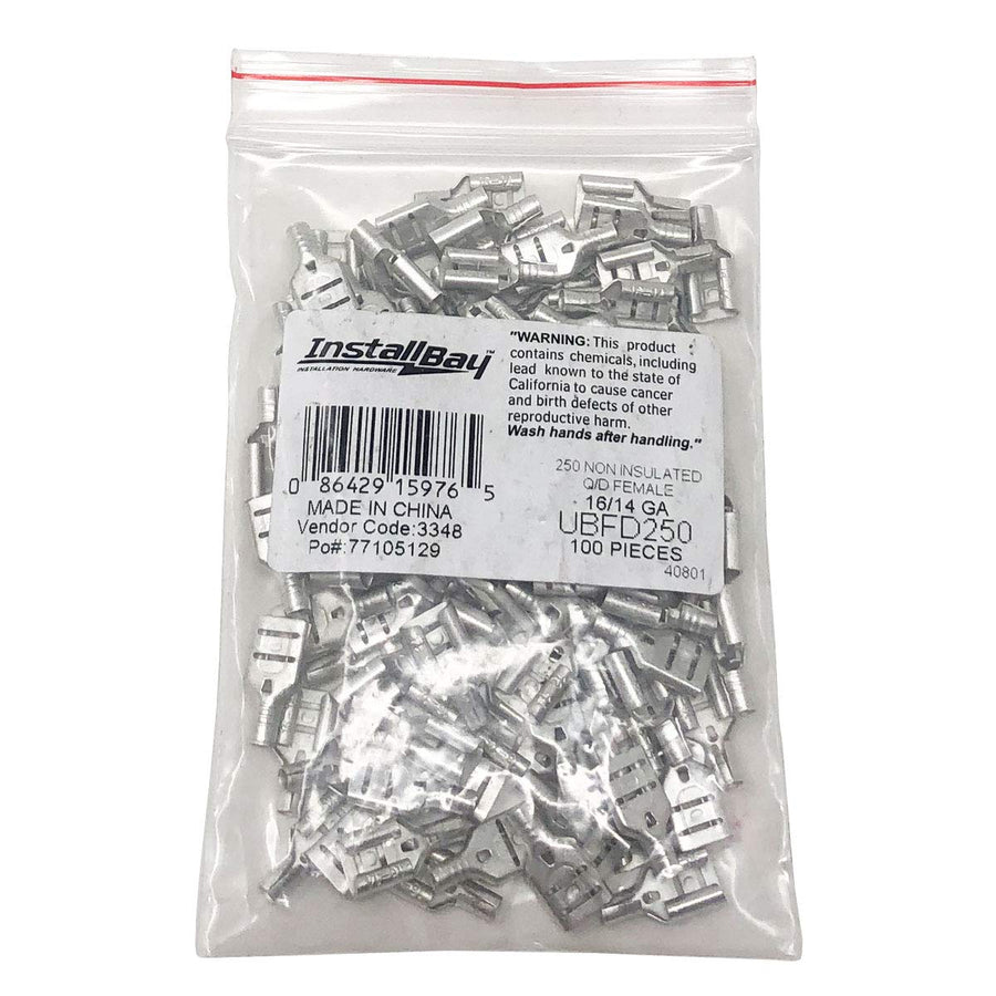 Uninsulated Female Quick Disconnect Installbay 16-14 Gauge .250 (UBFD250)