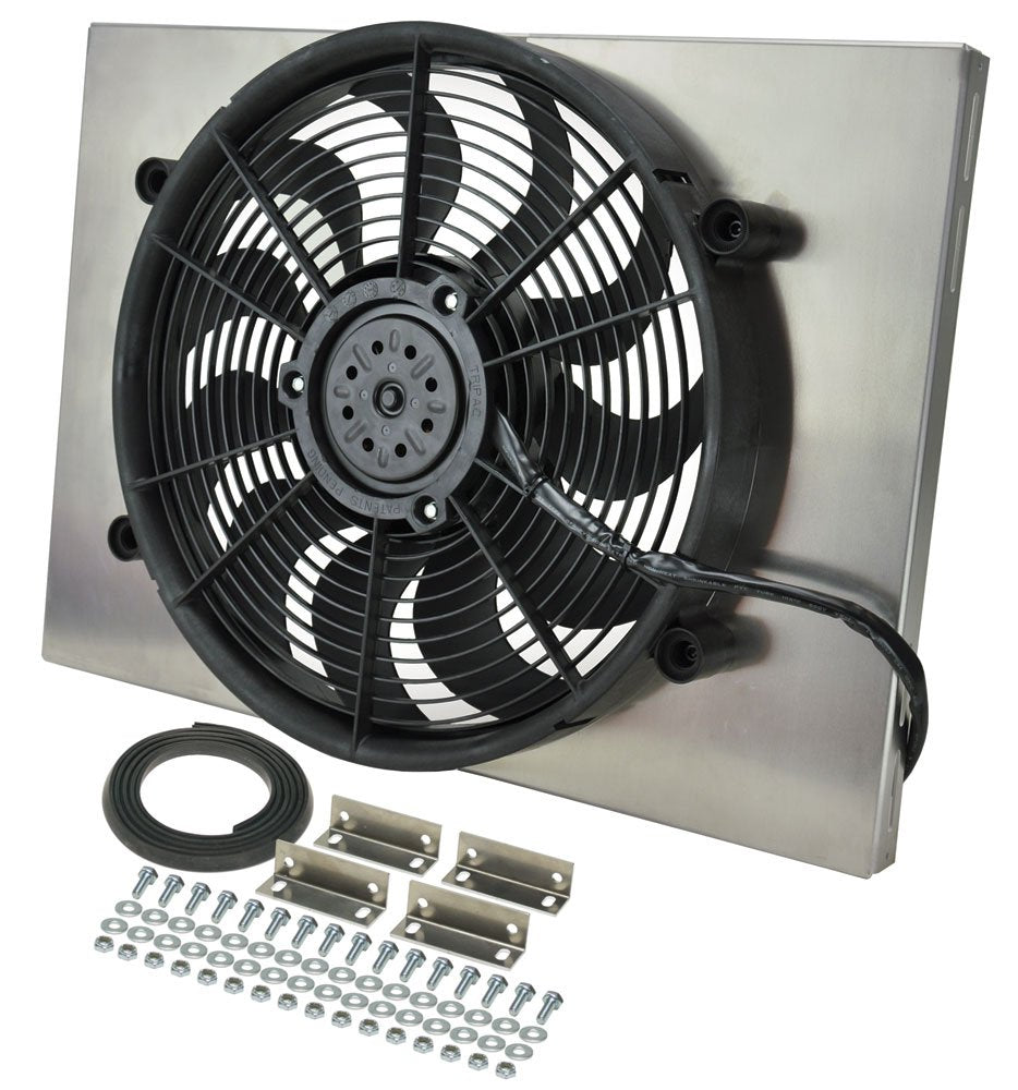 Radiator Fan Derale 16828 with Aluminum Shroud Assembly