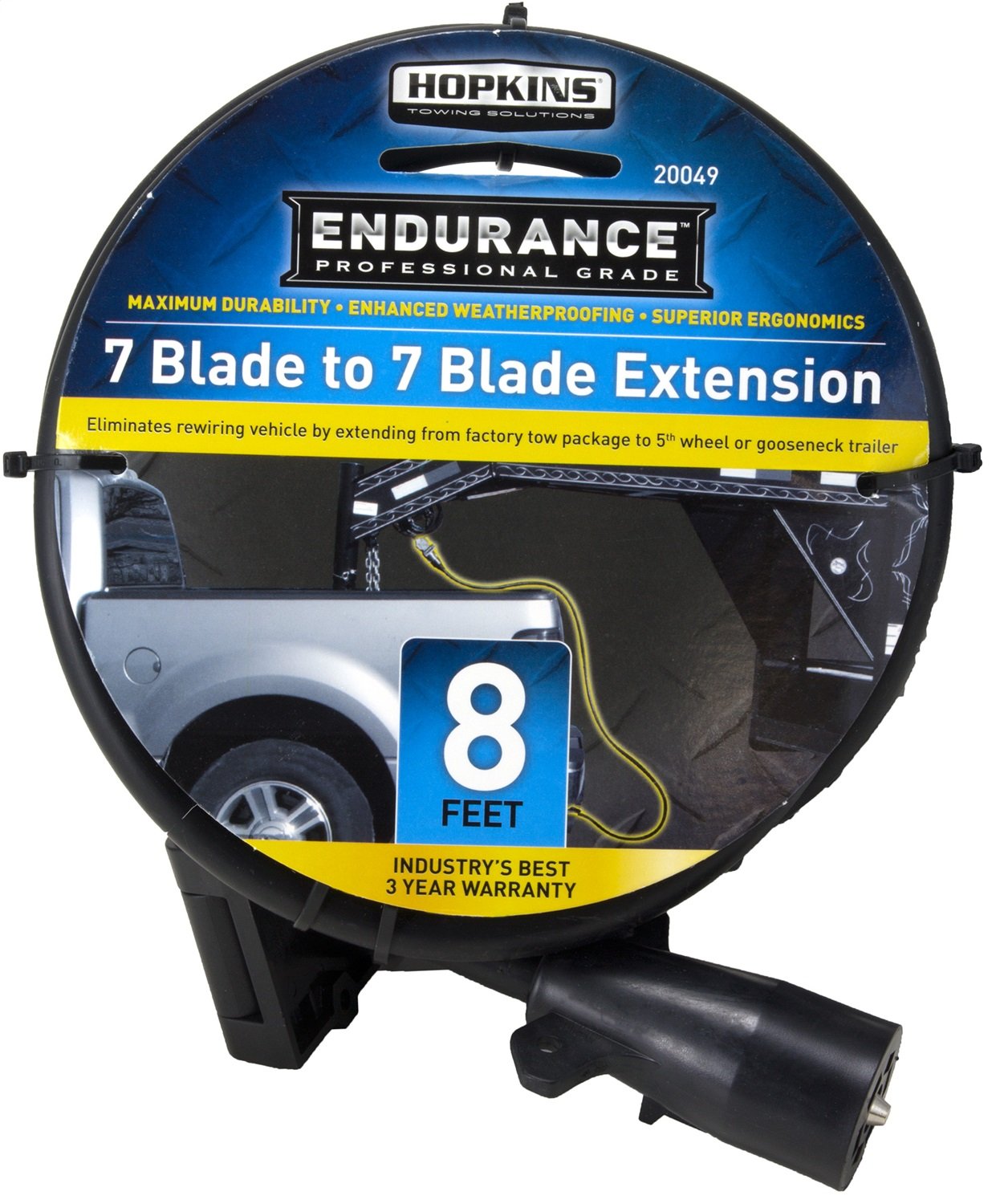 7-to-7 Blade Hopkins Towing Solutions 20049 8' Molded Cable 5th Wheel Extension
