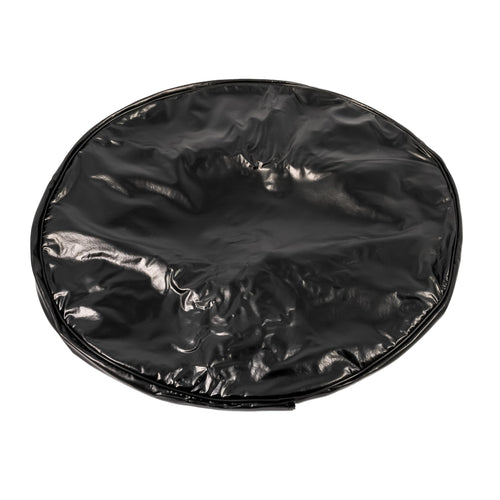 Camco Spare Tire Cover/RV Camper | Protects Spare Tires from Dirt, Rain, and More & Fits 24” Diameter Tires | Heavy Nylon Thread for Weatherproof Seams | Black Vinyl (45260)