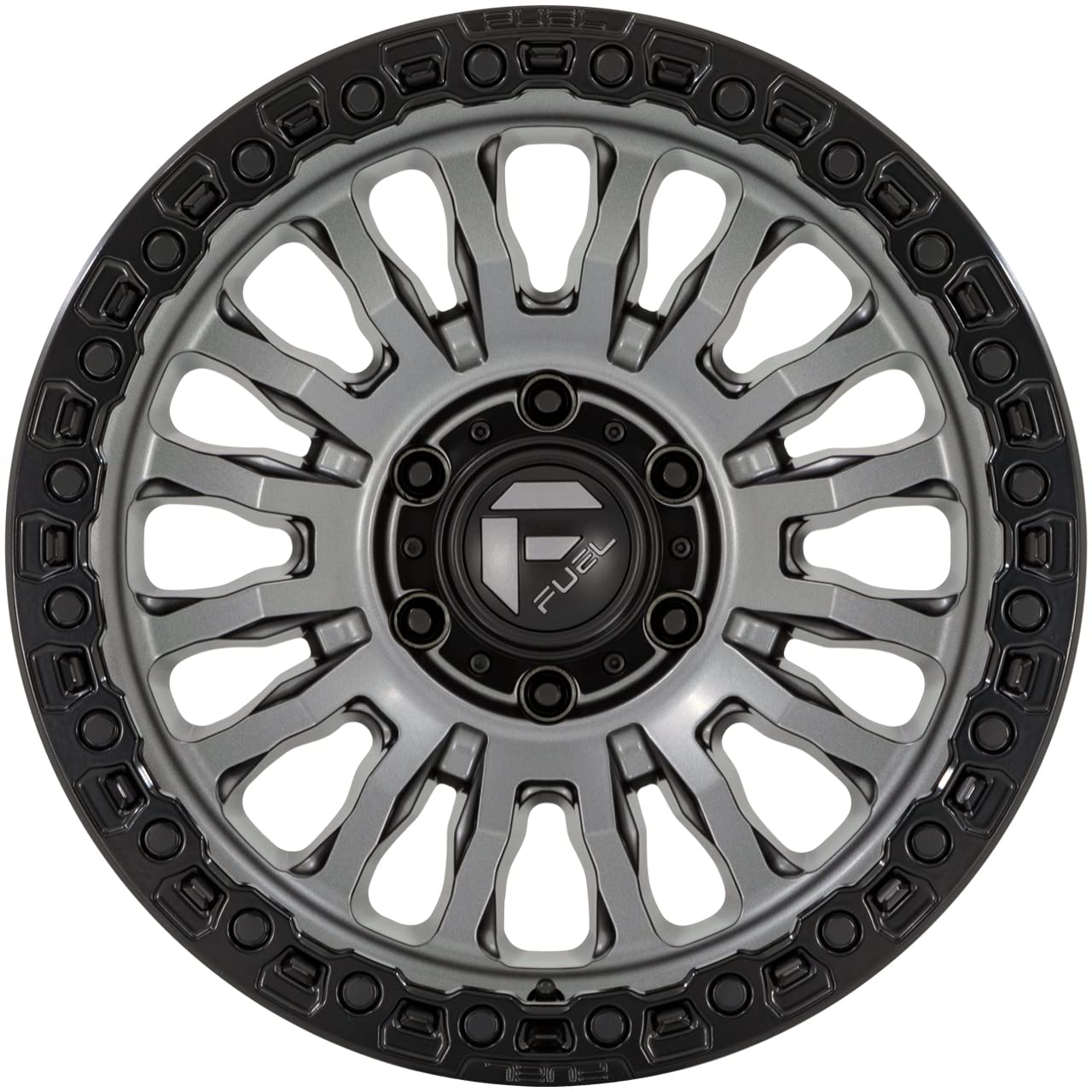 FUEL OFF-ROAD 20X10 FC857 RINCON 5X5.0 4.79-18mm MATTE GUNMETAL WITH BLACK LIP - FC857AB20105018N