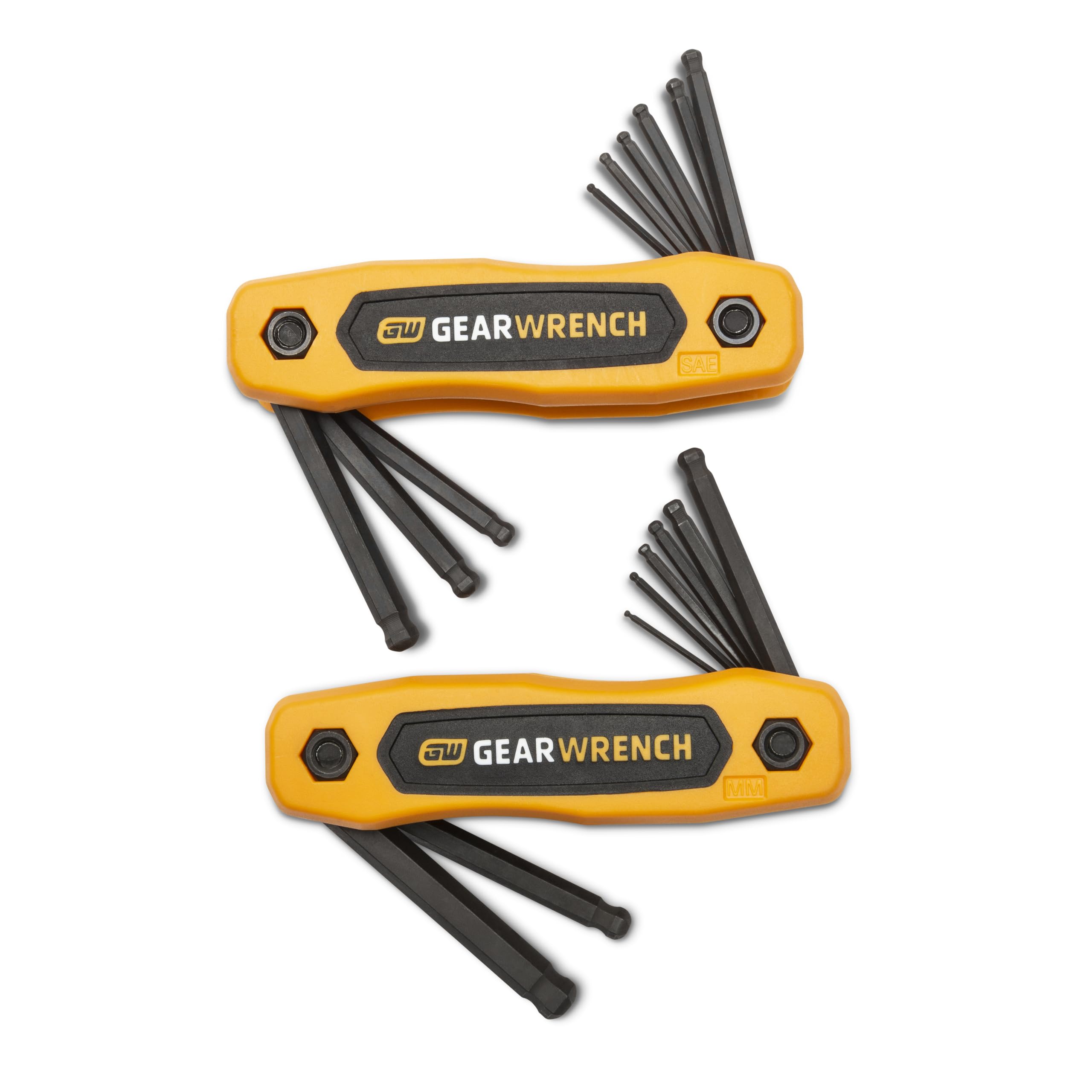 17 Piece GEARWRENCH SAE/Metric Ball End Folding Hex Key Set - 83511
