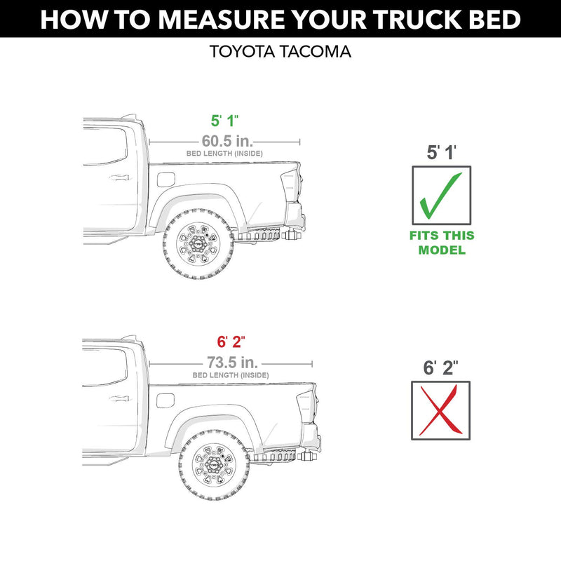 UnderCover RealTruck Ultra Flex Hard Folding Truck Bed Tonneau Cover | UX42014 | Fits 2016 - 2023 Toyota Tacoma (fits w/ or w/o bedside storage boxes) 5' 1" Bed (60.5")