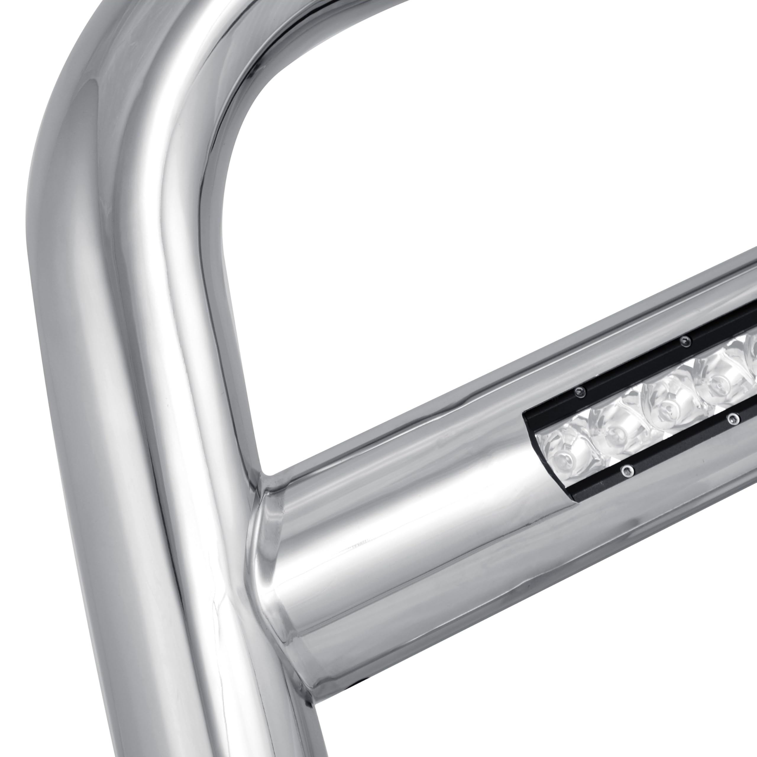 MAX Black Horse Beacon Bull Bar No Skid Plate Stainless Steel Compatible with 15-20 Yukon XL|07-20 Yukon/Tahoe|07-18 Sierra/Silverado1500 |07-14 Avalanche/ESV/Suburban 1500|15-22 Suburban-MAB-GMTAS