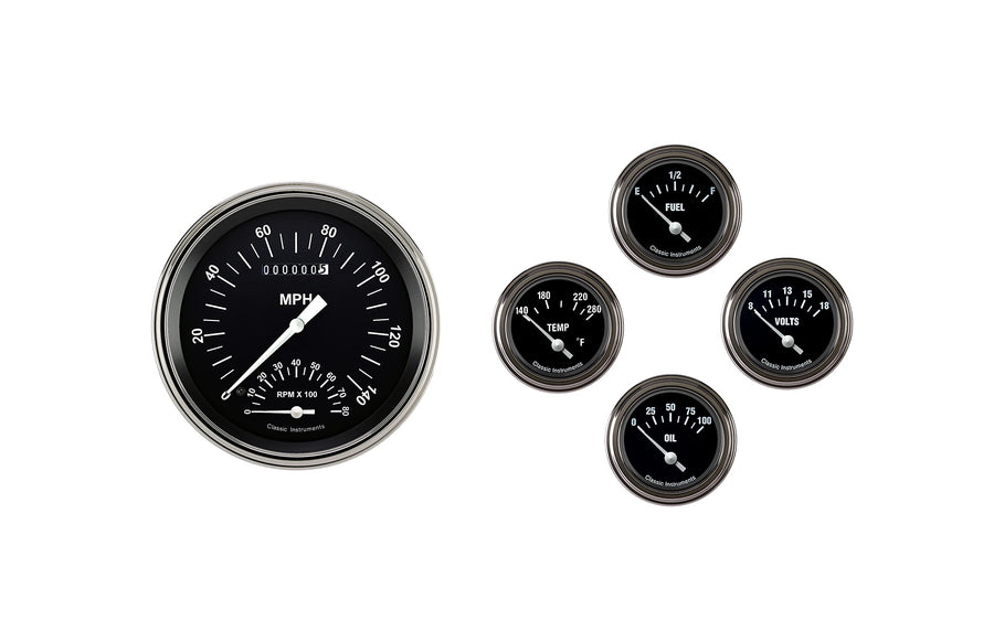Hot Rod Series Classic Instruments FV61HR65 Gauge Set