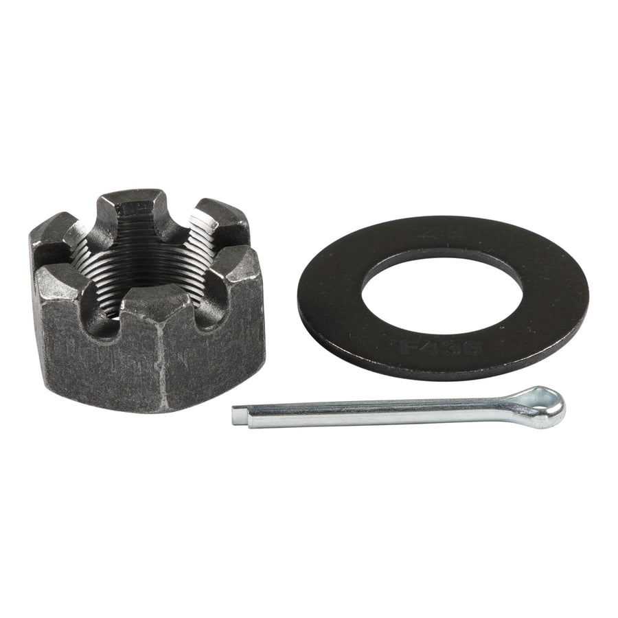 Lippert Spindle Nut Retainer Kit Round for 10,000-lb. Axle Hubs with 6-Slot Castle Spindle Nut, Round Spindle Washer, 2.25" Cotter Pin - 2023134021
