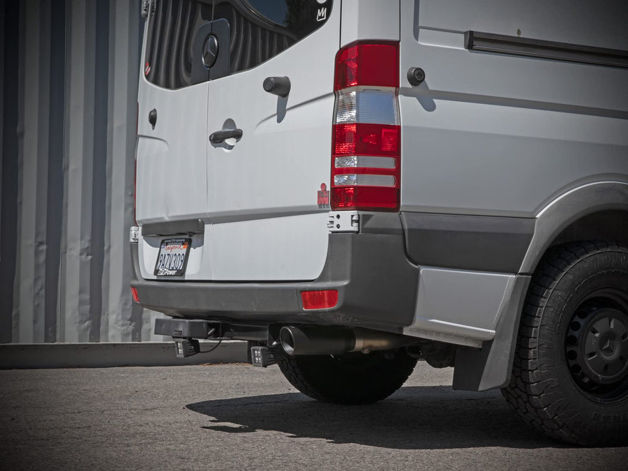 aFe Power 2-1/2 IN Vulcan Series 304 Stainless Steel Cat-Back Exhaust System w/Black Tip Fit Mercedes-Benz Sprinter 14-18 2.1/3.0L (td) 49-36502-B