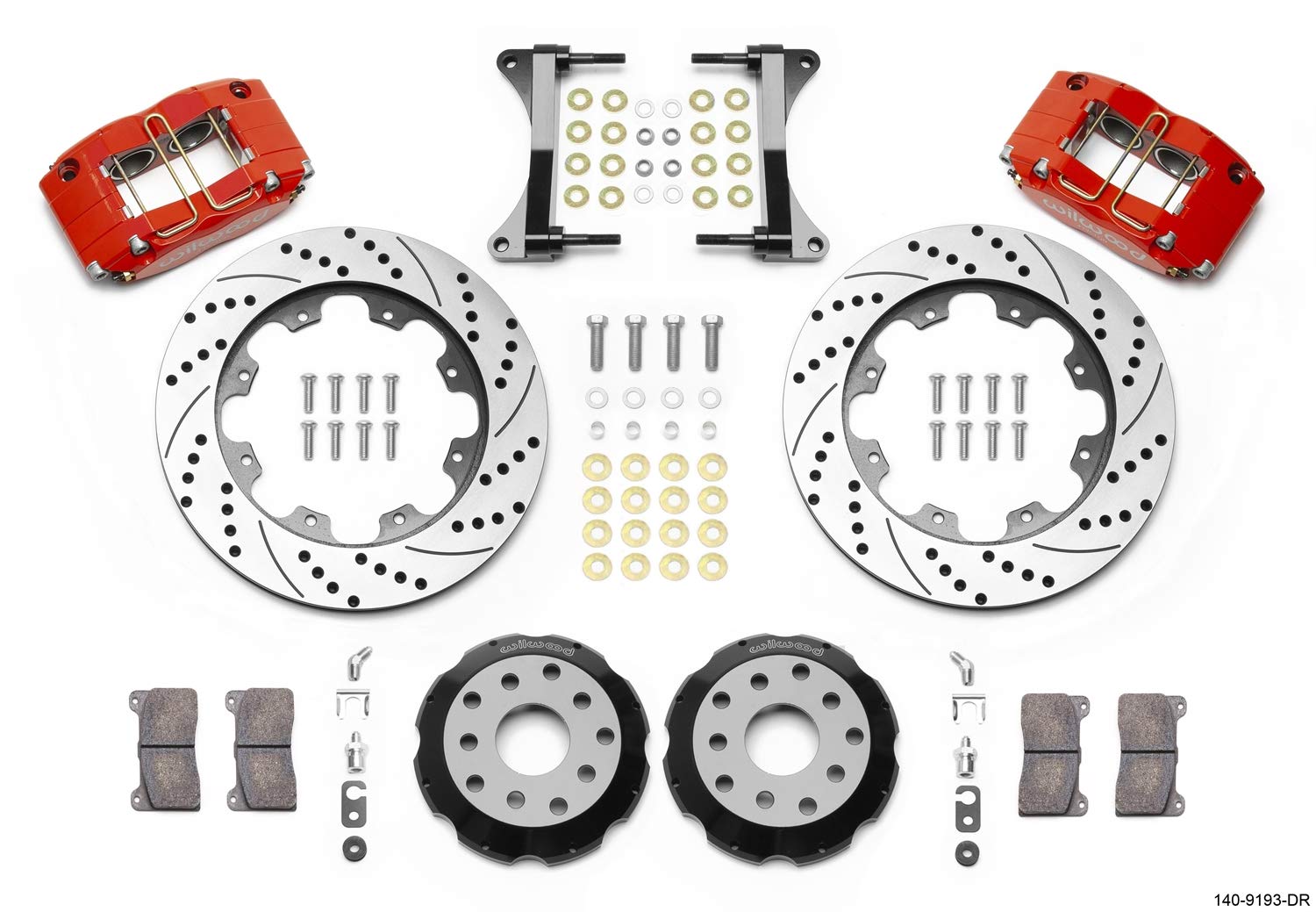 12.00" DPR-DS Front Kit, Drilled, Red