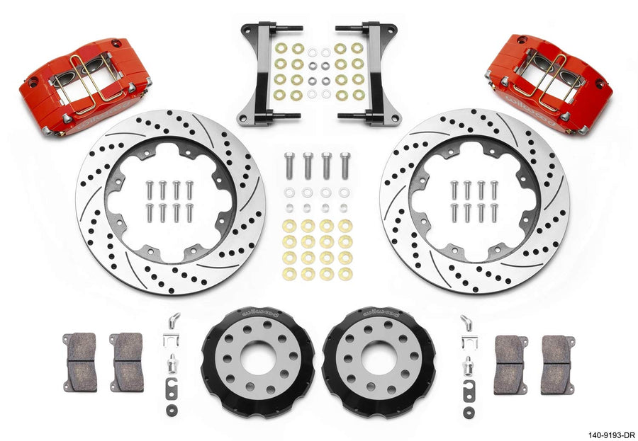 12.00" DPR-DS Front Kit, Drilled, Red