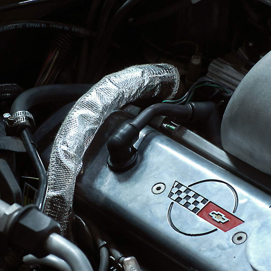 Design Engineering 010388 15" x 4.5" Black Pipe Heat Shield for Corvette L98 (1990-1991, some '89)