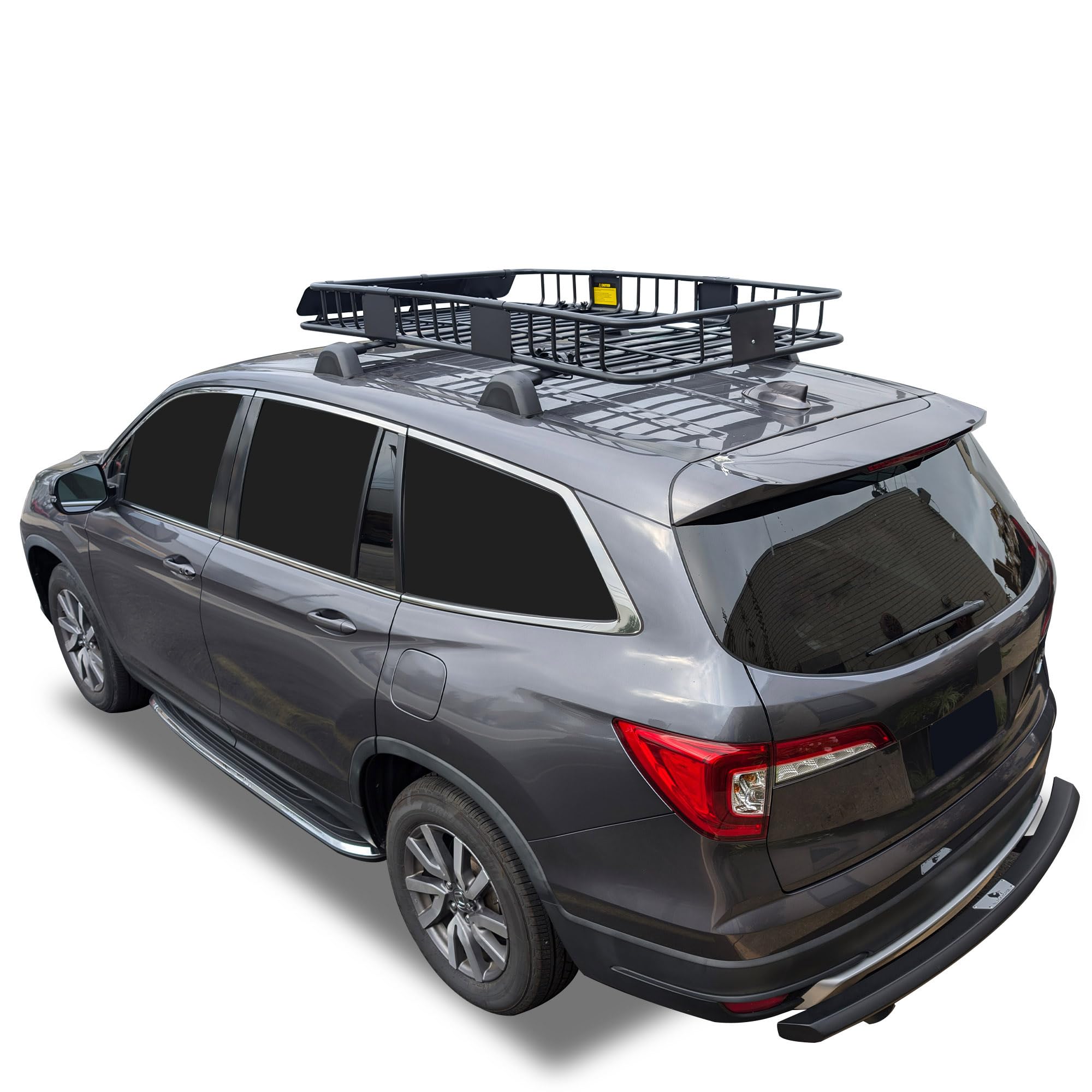 64"x39"x6" Black Horse Traveler Roof Rack Cargo Carrier Basket, Heavy Duty Weather Resistant Luggage & Camping Gear Storage for Car, Truck or SUV Transport, 200 lbs Capacity - BHODBA6439