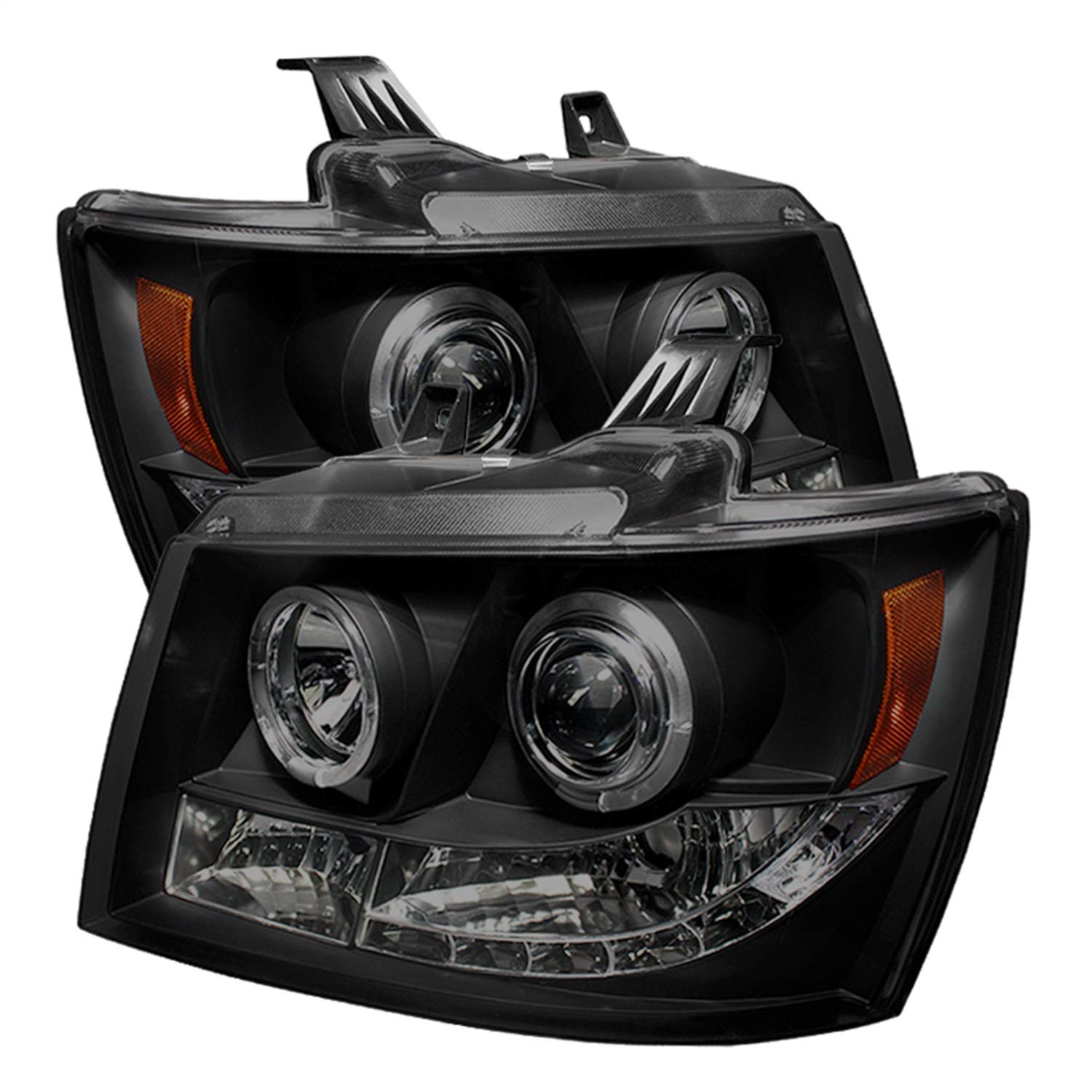 Black/Smoked Spyder Auto LED Halo Projector Headlights