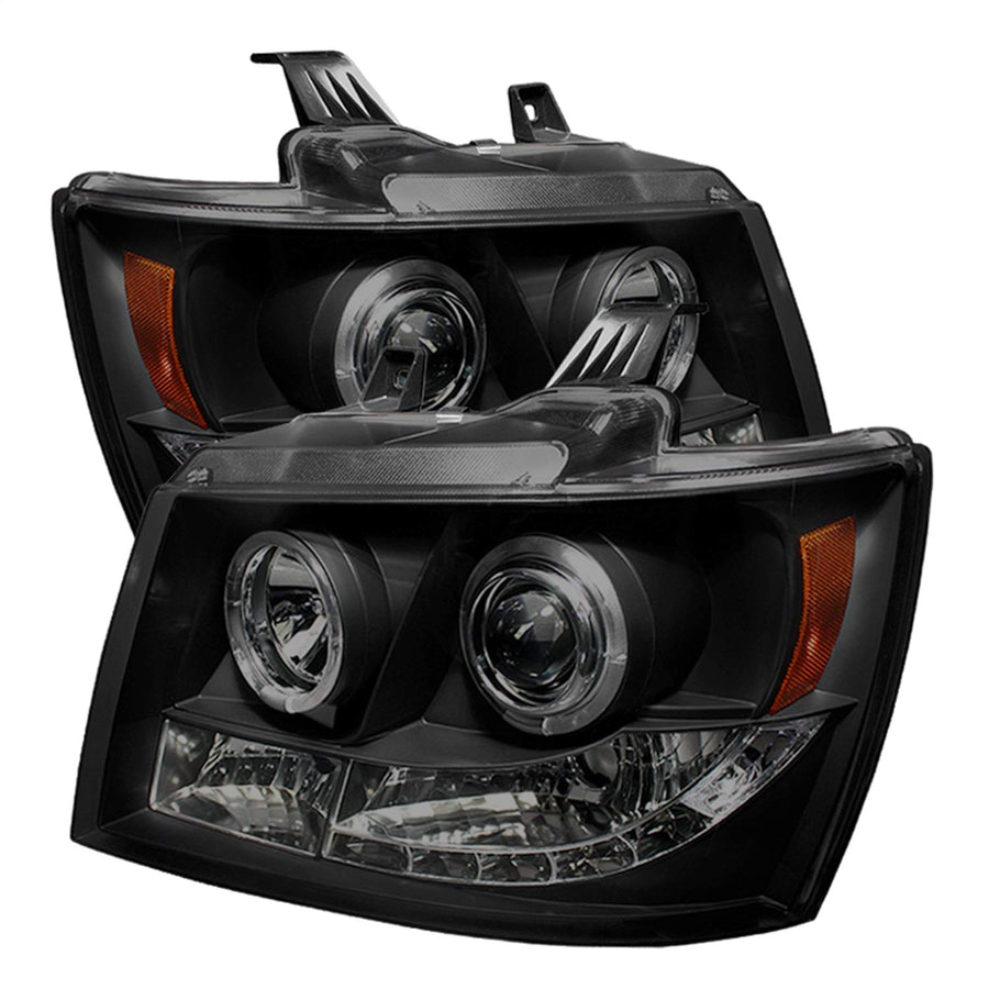 Black/Smoked Spyder Auto LED Halo Projector Headlights