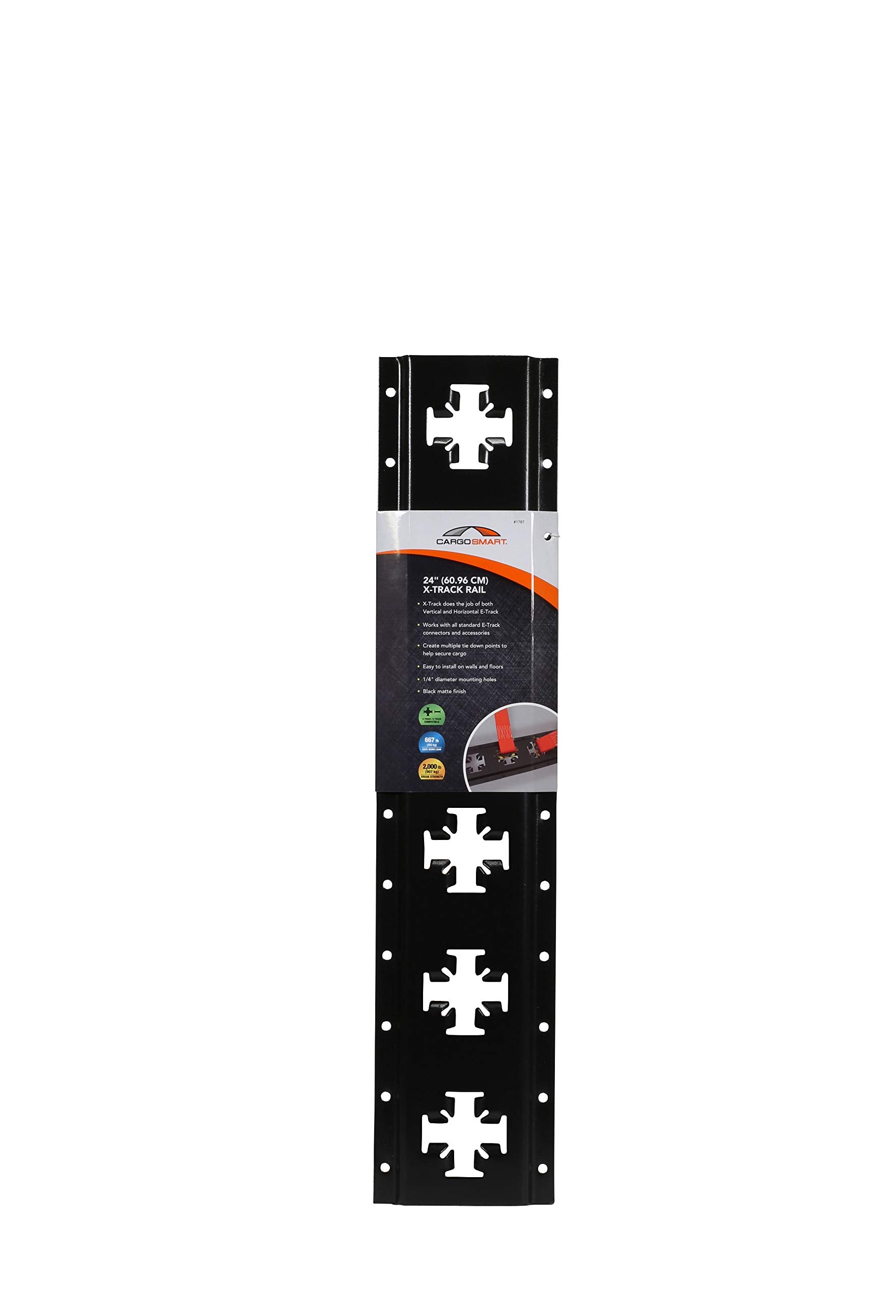X-Track Rail CargoSmart - 24in Matte Black, Model# 1787