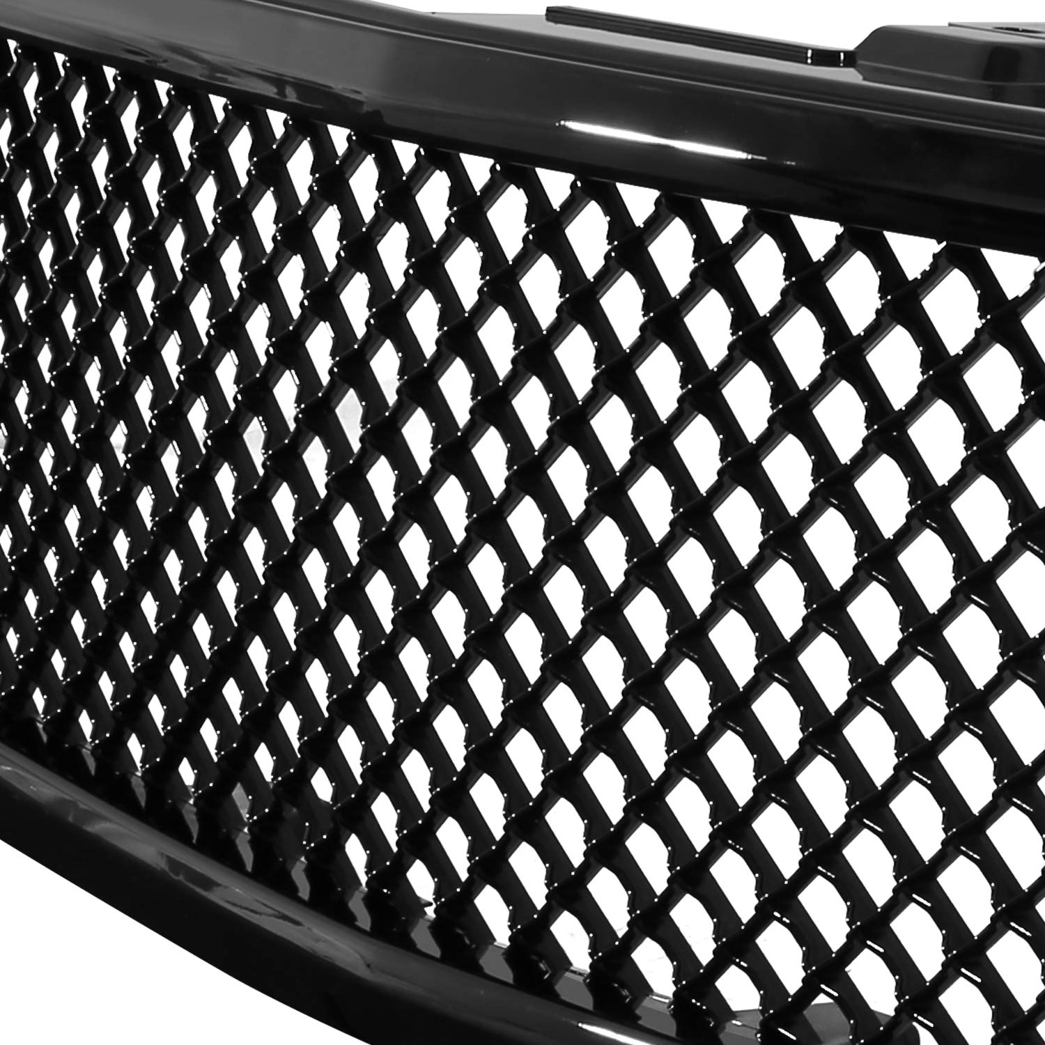 Glossy Black Spec-D Tuning Front Hood Grille 1PC Compatible with 2007-2013 Chevy Silverado 1500