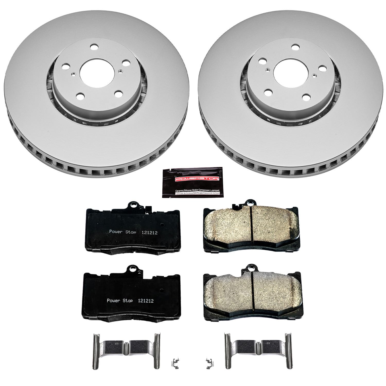 Z17 Evolution Power Stop CRK7687 Coated Brake Kit Geomet® Front
