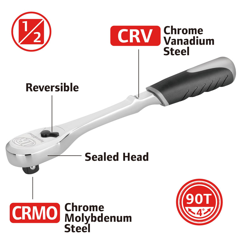 1/2 Inch Drive Ingersoll Rand 90 Teeth Ratchet with Double Injection Handle - 759993