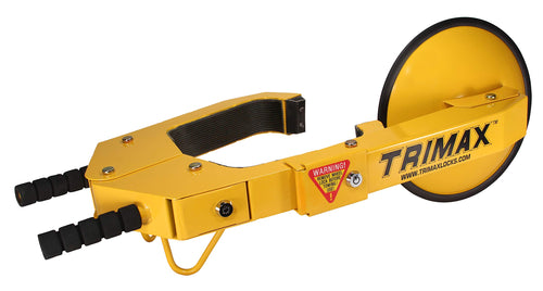 Ultra-Max Trimax TWL100 Adjustable Wheel Lock, Yellow/Black