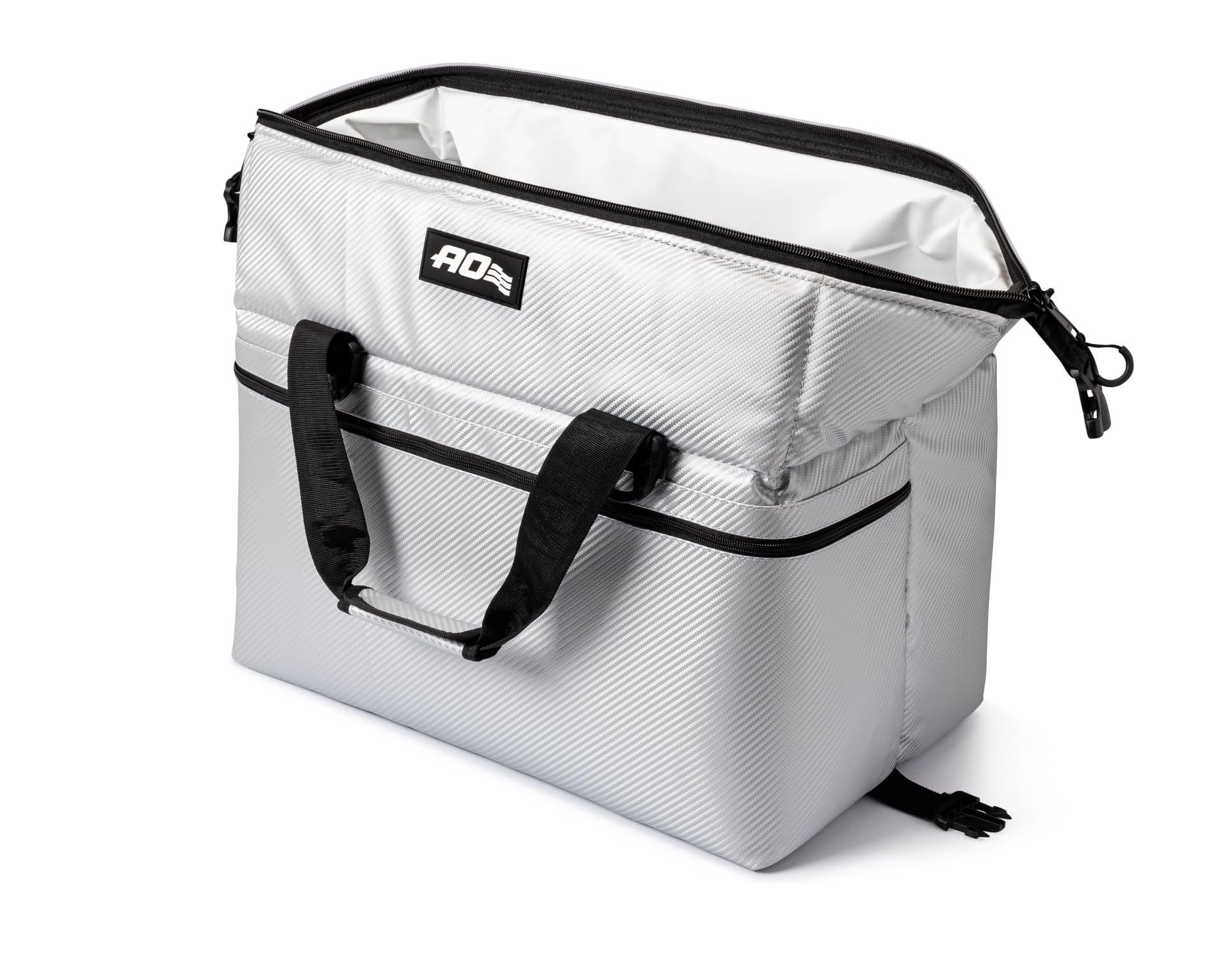 AO Coolers Carbon Expedition Soft Cooler with High-Density Insulation, Silver, 48-Can