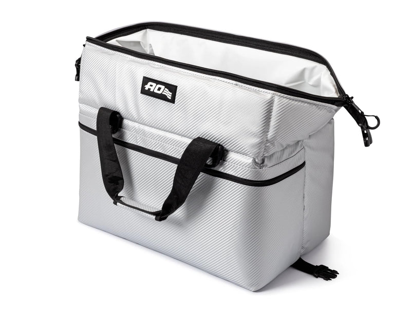 AO Coolers Carbon Expedition Soft Cooler with High-Density Insulation, Silver, 48-Can