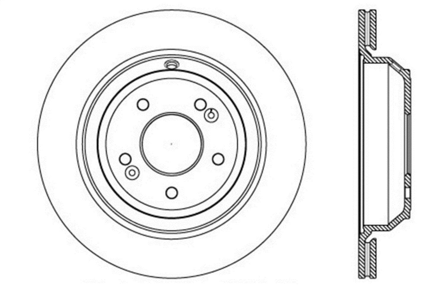 StopTech Sport Drilled/Slotted Brake Rotor 127.51041R (Rear Right), 1 Pack
