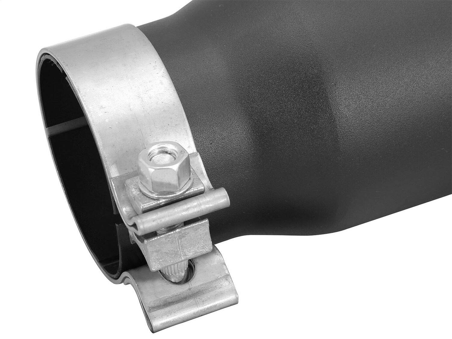 aFe MACHForce XP 4in Outlet x 3in Inlet x 9in Length Clamp-On Black Tip